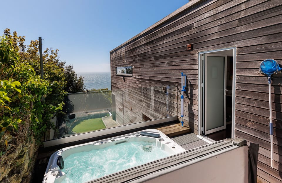 Outdoor Hot Tub with Panoramic Sea Views