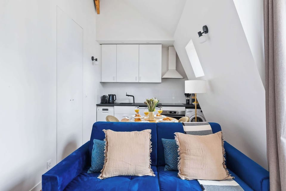 The open-plan living, kitchen and dining area
