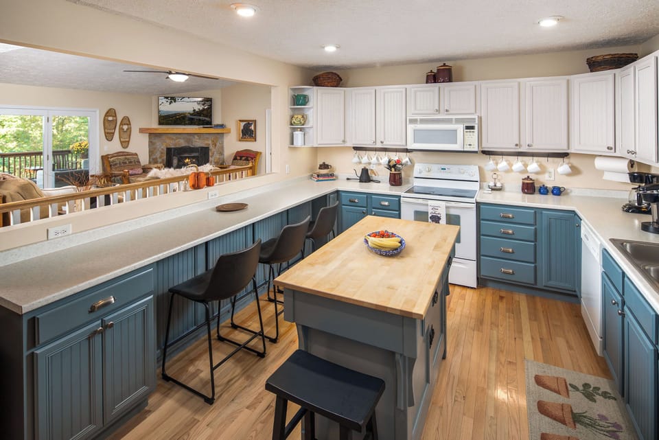 Kitchen Island, Open Living Room