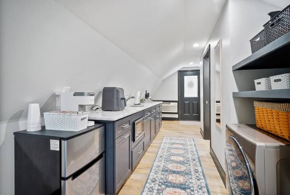 Efficiency Kitchen with Refrigerator, Microwave, Keurig Coffee Maker, Air Fryer & Sink