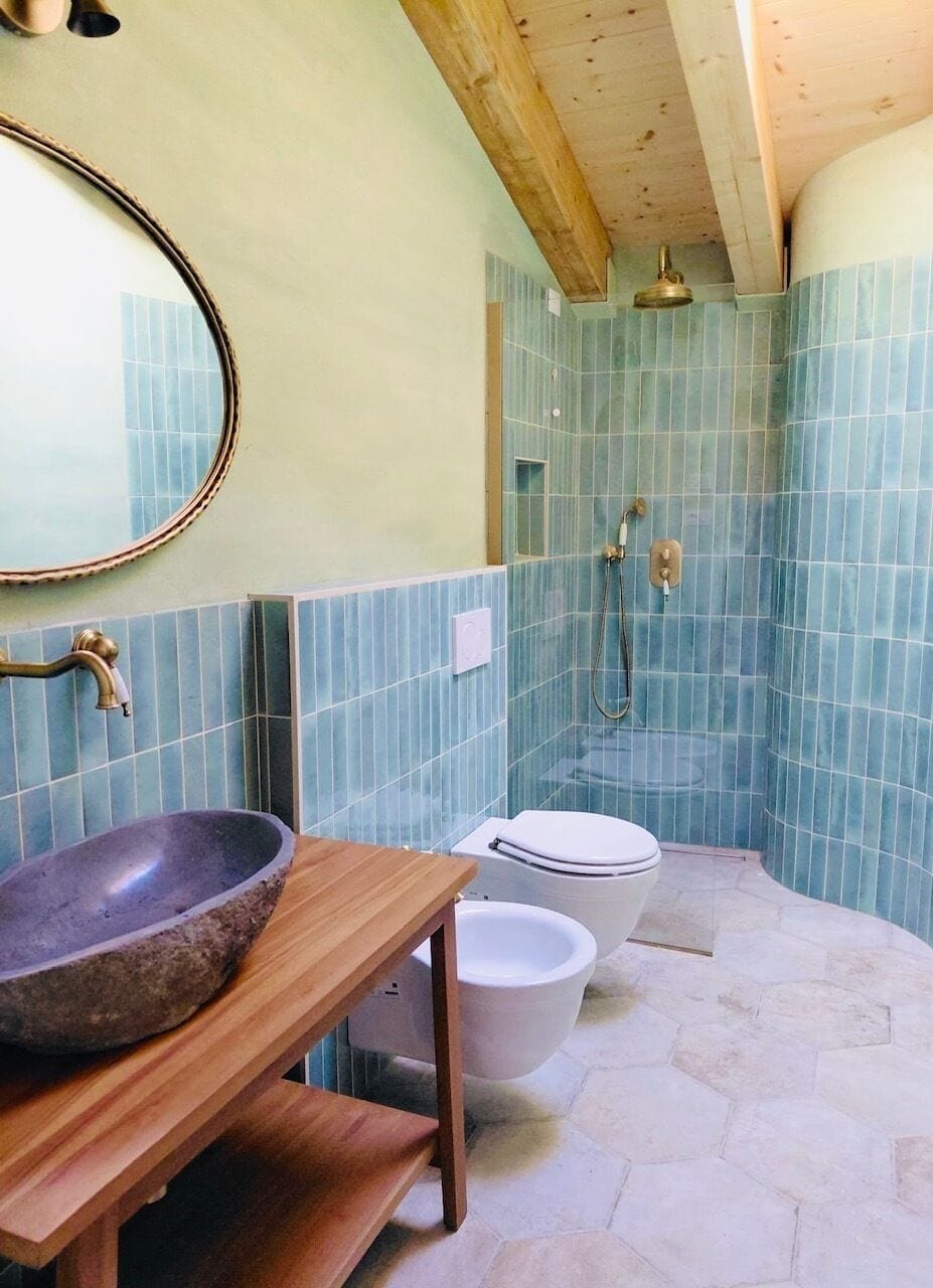 Double or Twin Room, Balcony, Hill View | Bathroom | Shower, hair dryer, towels, soap