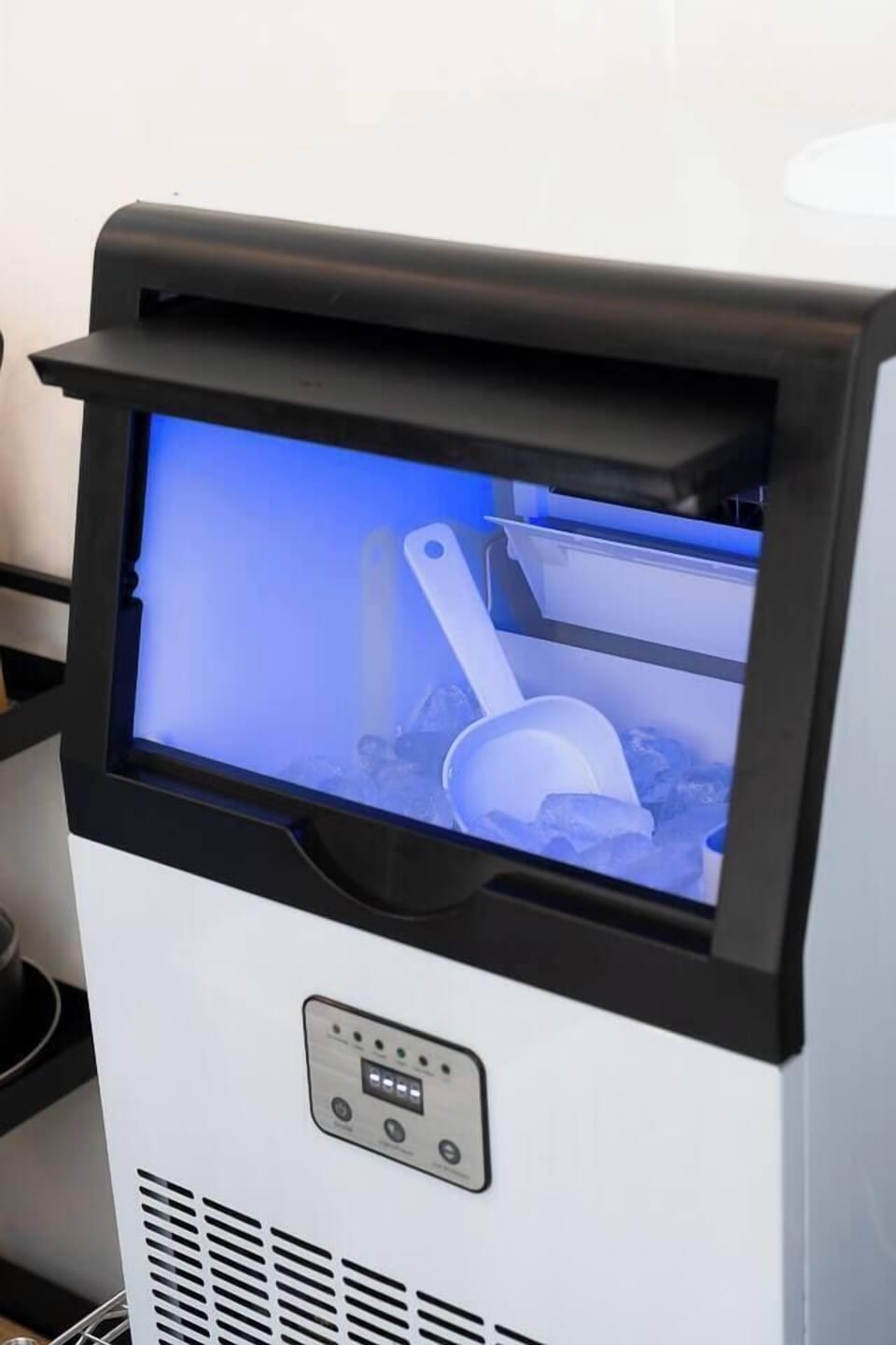 Commercial ice maker for endless cold drinks—perfect for entertaining.