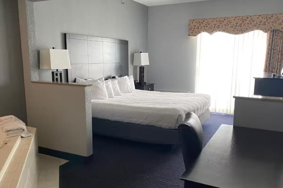 Step into a bright suite and stretch out in comfort.
