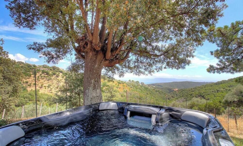 Outdoor spa tub