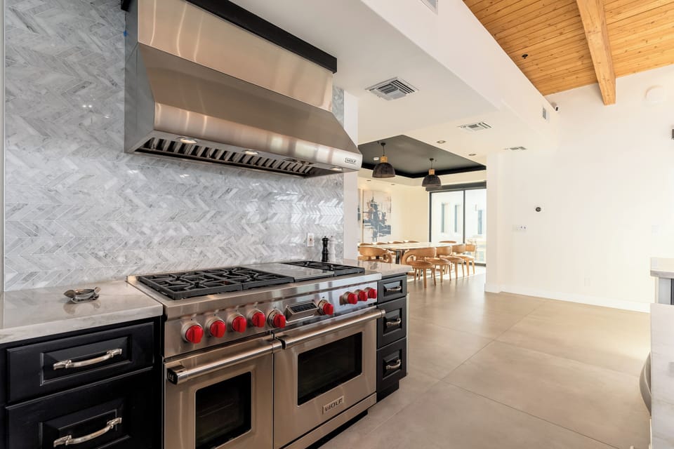 Kitchen with high-end appliances