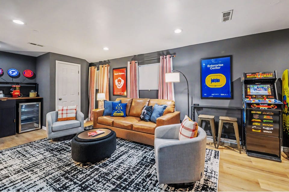 Hang out in the Sports & Games Zone - Arcades, gaming consoles, leather sofa (with sleeper), and room for everyone to hang out.