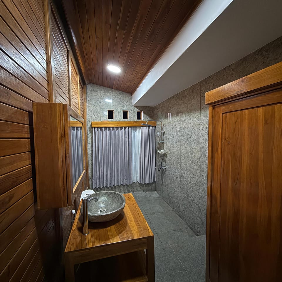 Deluxe Double Room | Bathroom | Shower, free toiletries, towels, soap