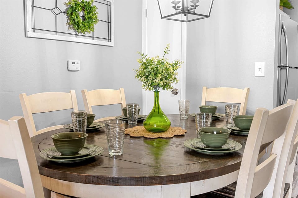 Make mealtime memories together at the dining table, seating 6​