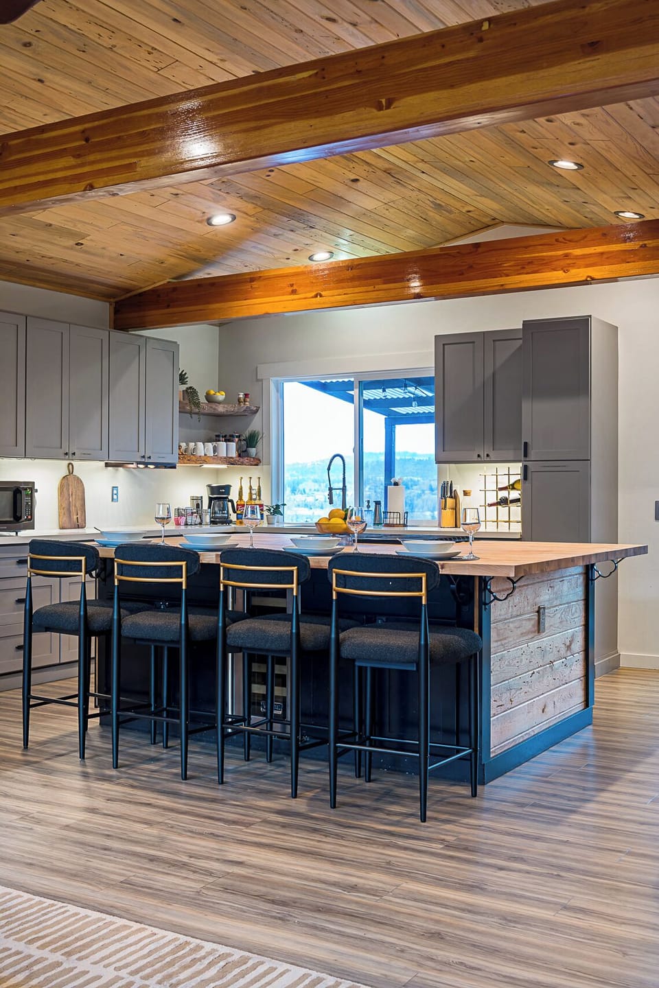 A bright and inviting kitchen designed for gathering together.