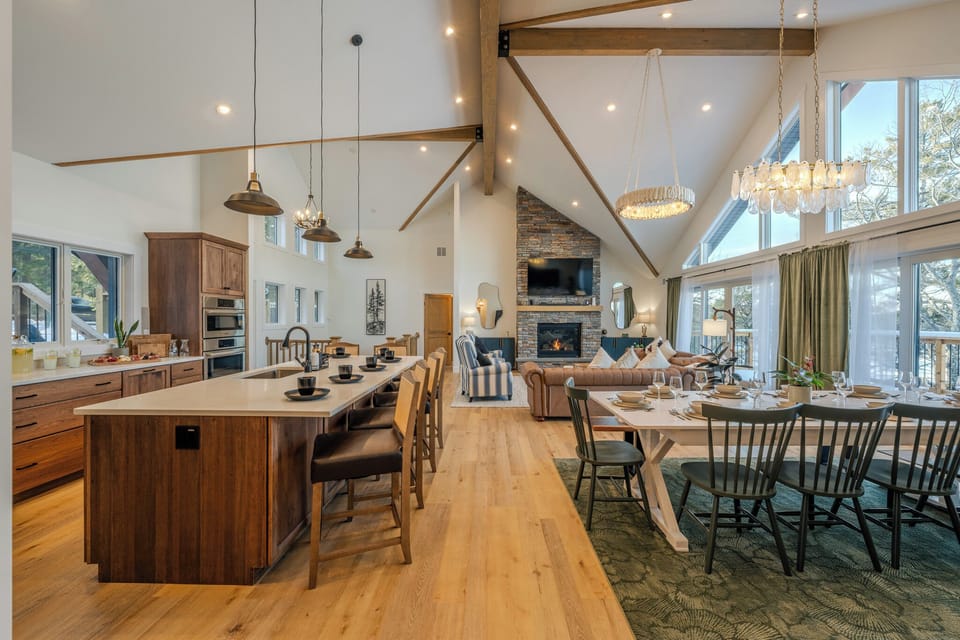 A grand, light-filled gathering space where everyone comes together—designed for unforgettable group stays.