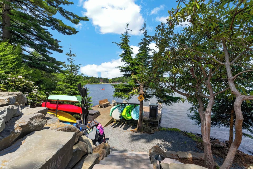 Enjoy direct lake access with kayaks, paddleboards, and everything you need for time on the water.