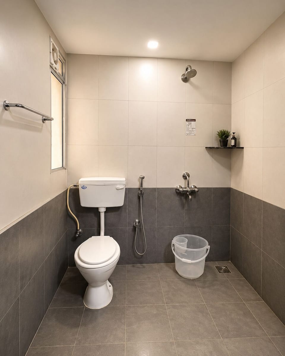 Comfort Studio, Balcony, City View | Bathroom | Shower, towels