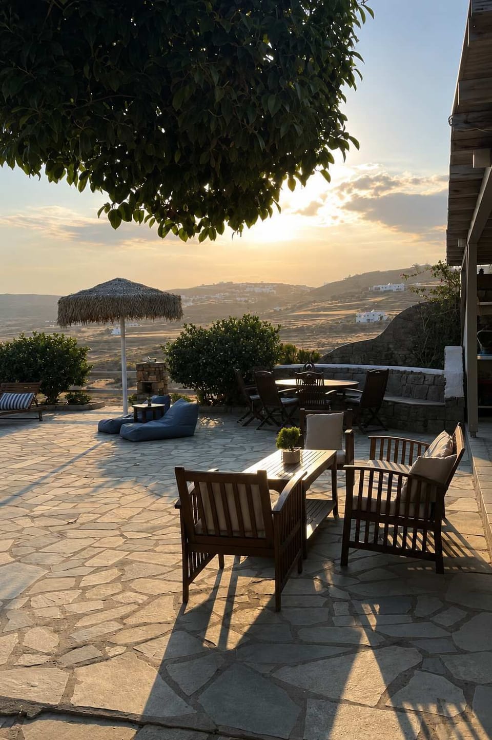 Outdoor Poolside Dining and Lounge Area