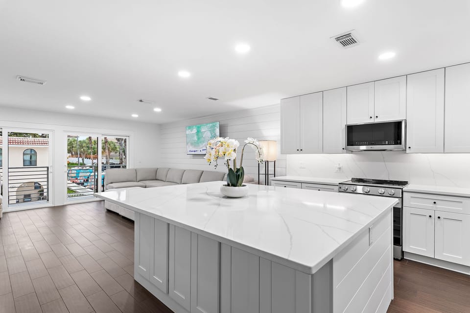 Open Concept Kitchen & Living Area