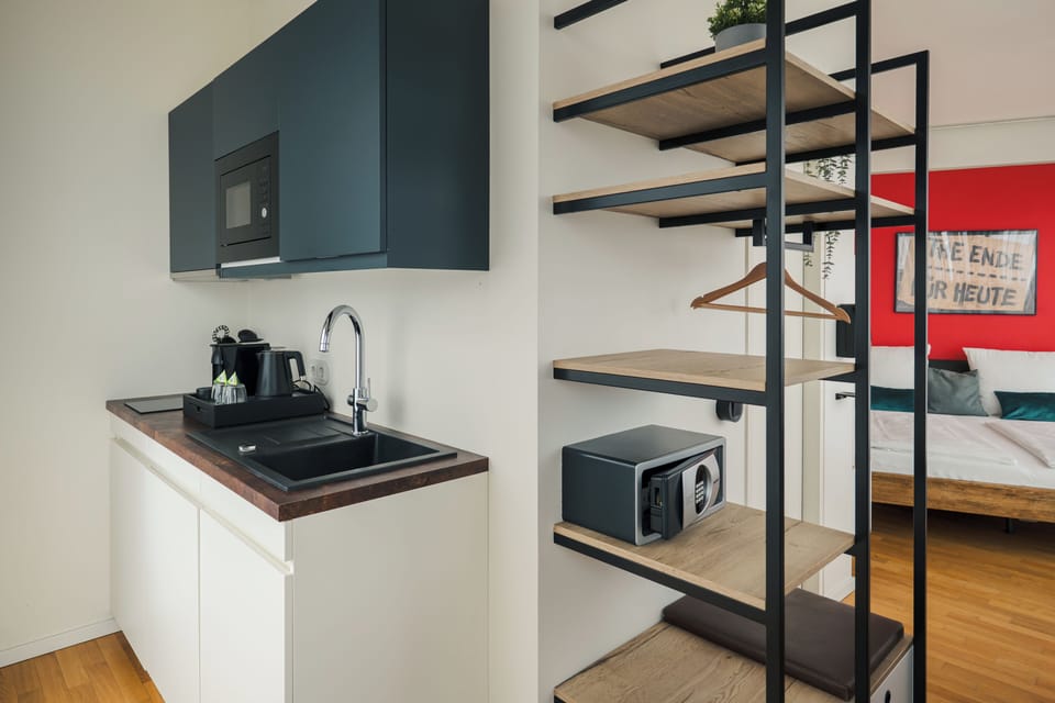Comfort Penthouse, Balcony | Private kitchen | Espresso maker, coffee/tea maker, fridge, microwave