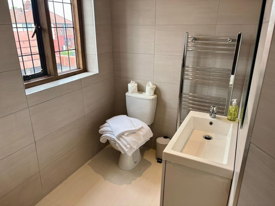 Double Room, 1 King Bed | Bathroom | Towels, soap, shampoo, toilet paper