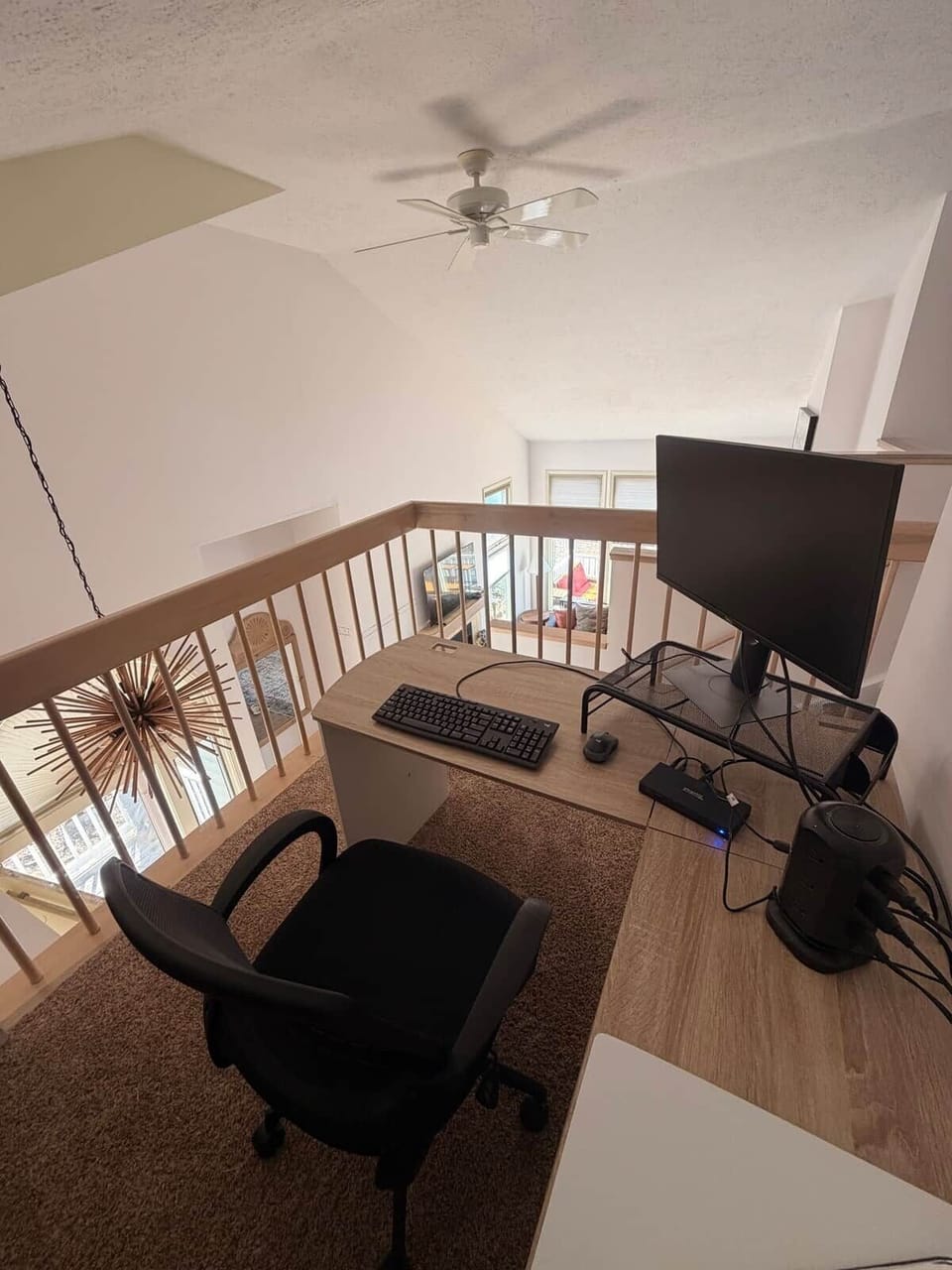 Loft with business center set up
