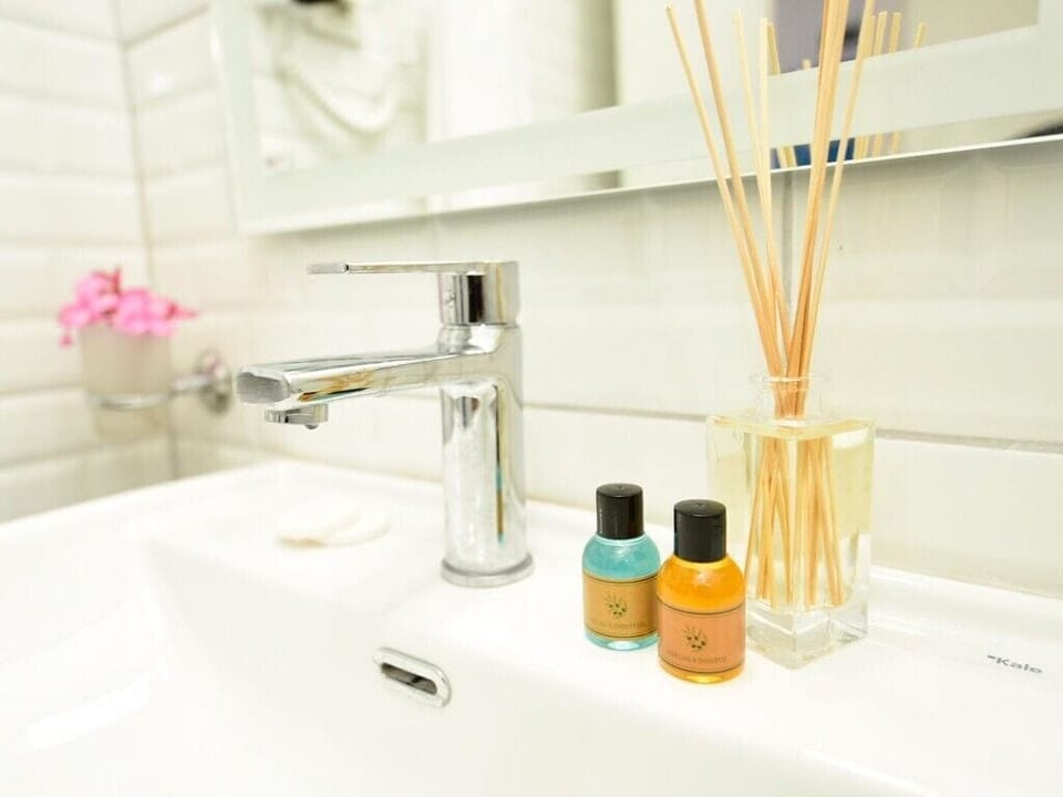 Basement Economy Room | Bathroom | Shower, hair dryer, towels, soap