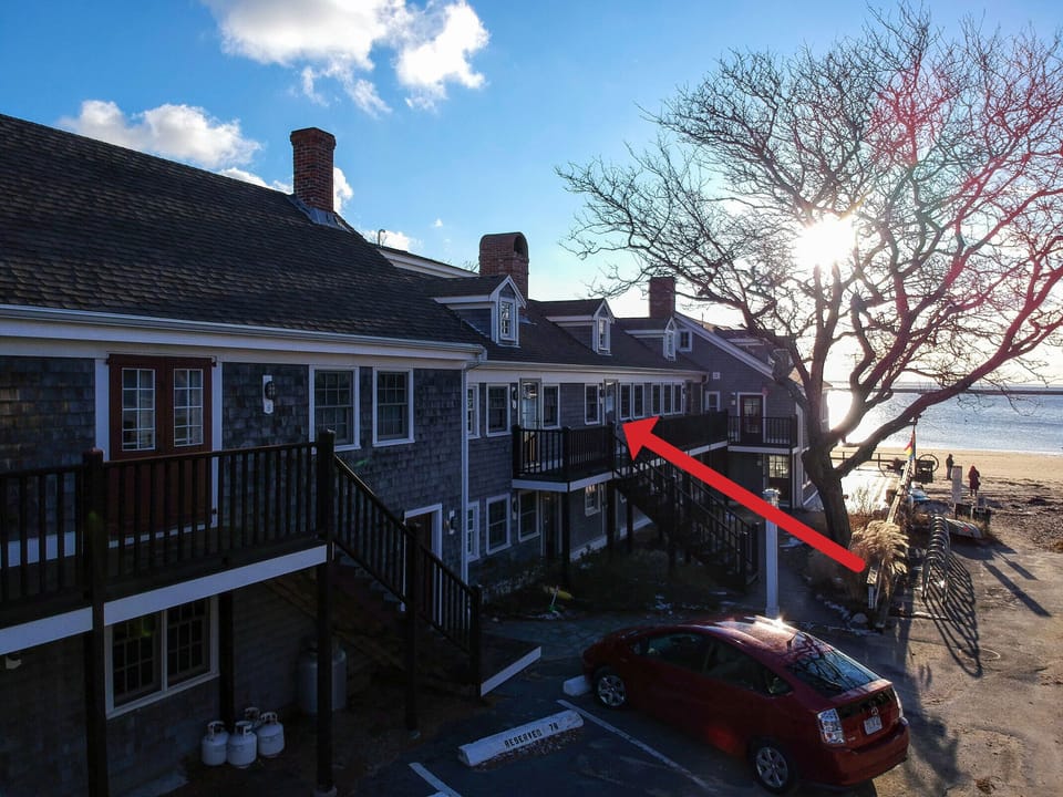 Exterior shot showing proximity to the water