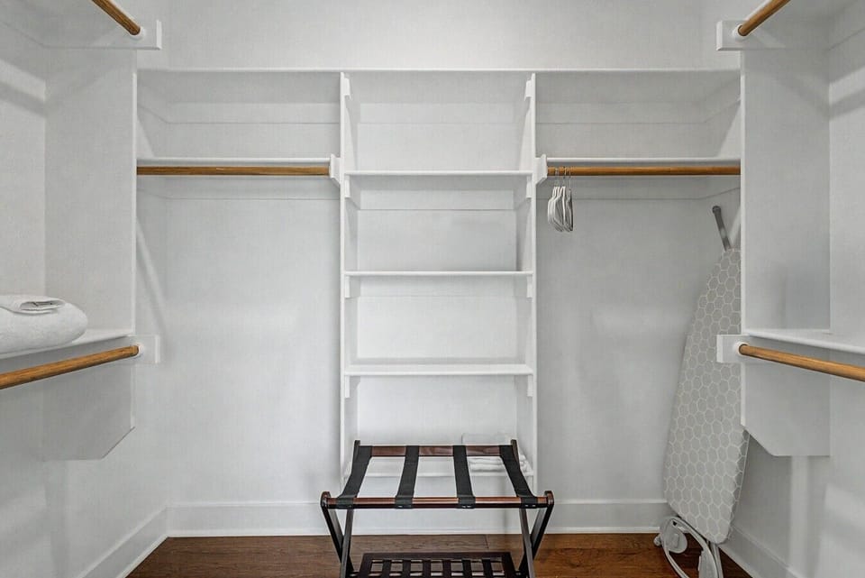 Walk-In Closet | Ample Storage | Fresh Towels Provided