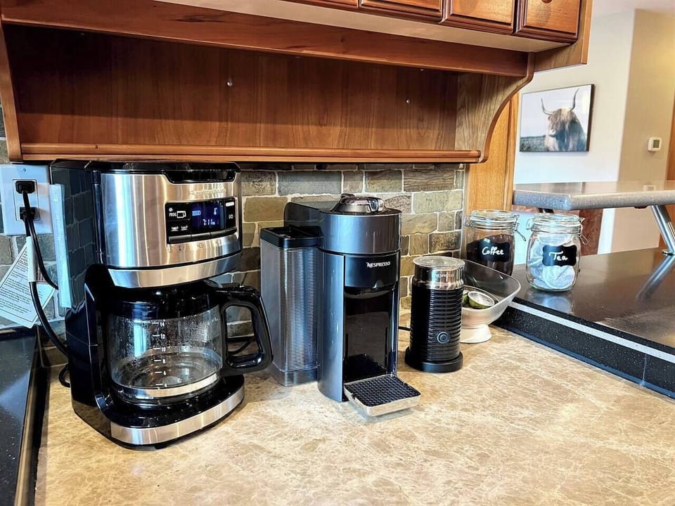 Start your day with drip coffee, a Nespresso machine, and all the essentials.