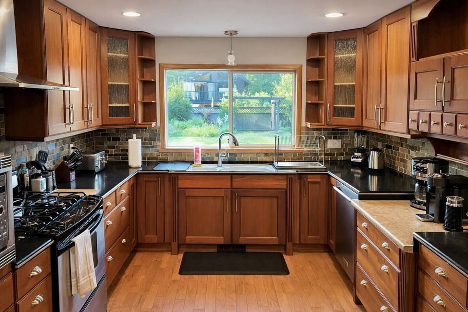 Gather around the kitchen to prepare and enjoy your favorite meals together