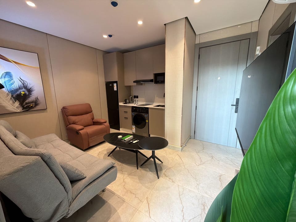 Apartment, 1 Bedroom, Accessible, Smoking | Living room