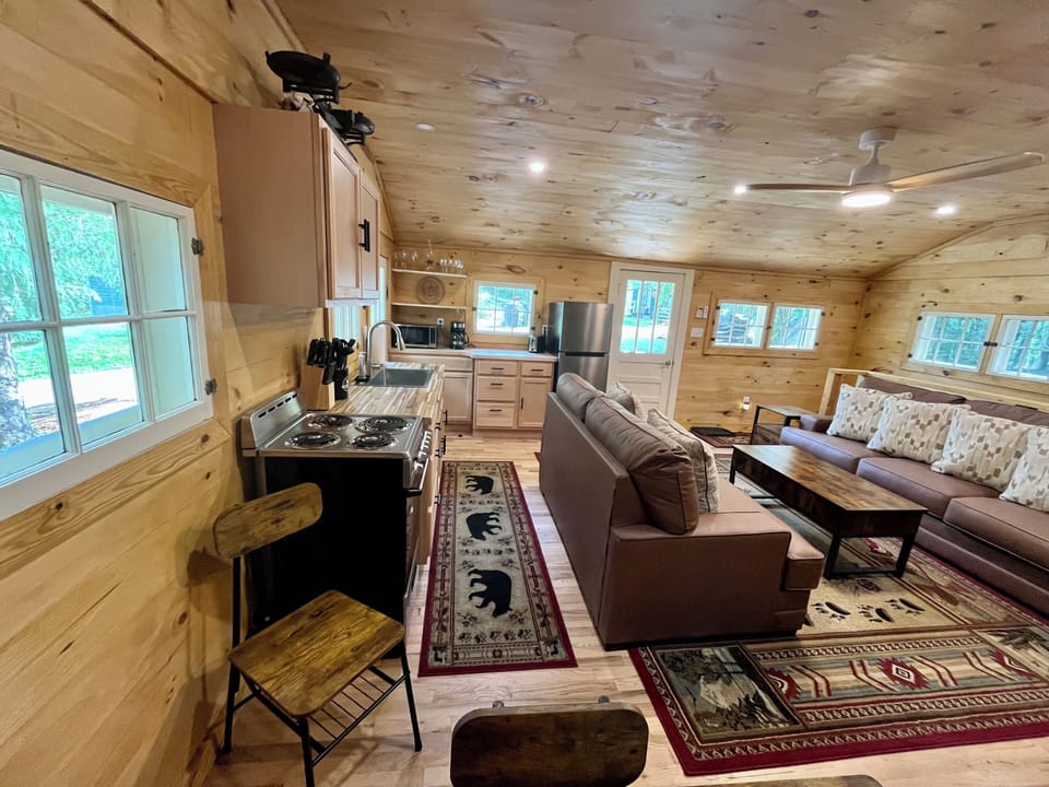 living room and kitchen