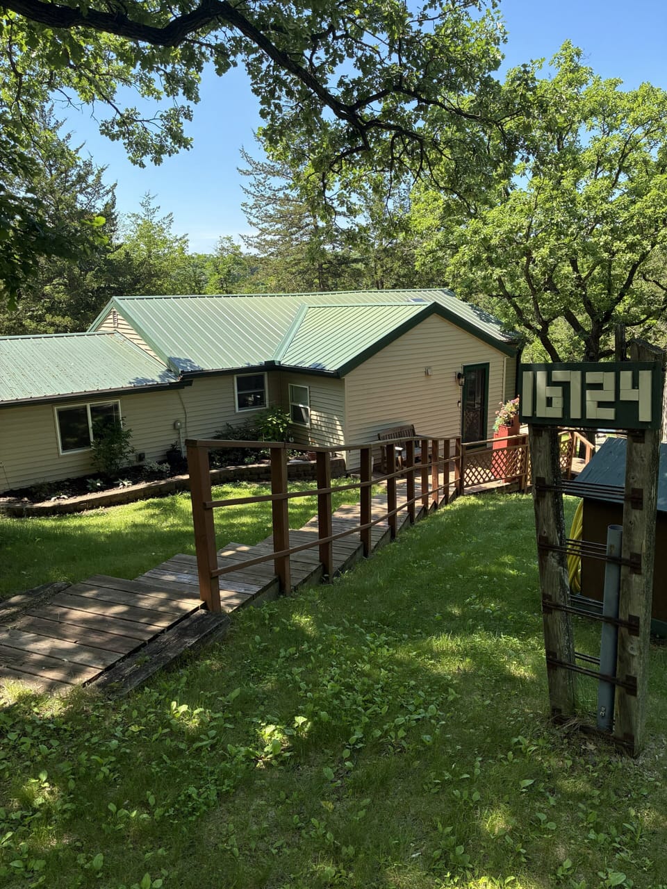 View from the parking area