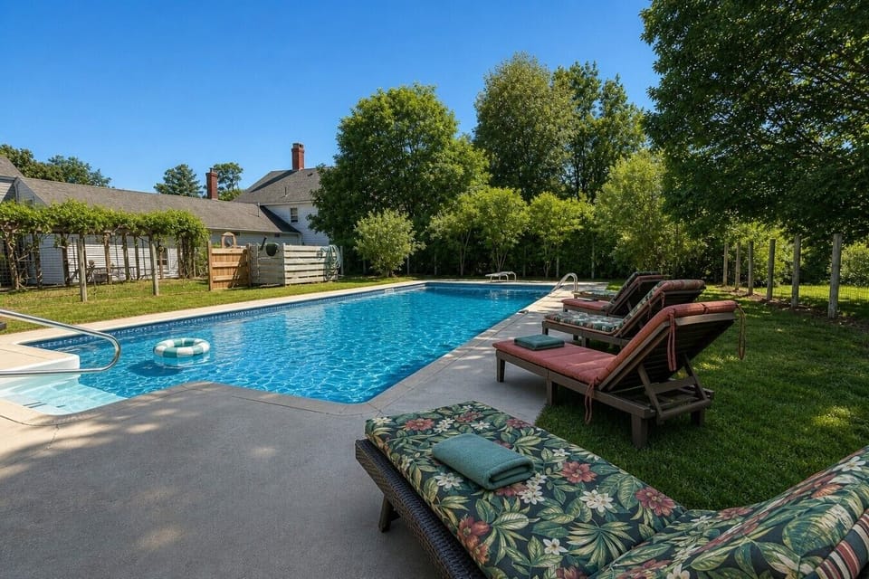 Pool side chairs to relax and splash!