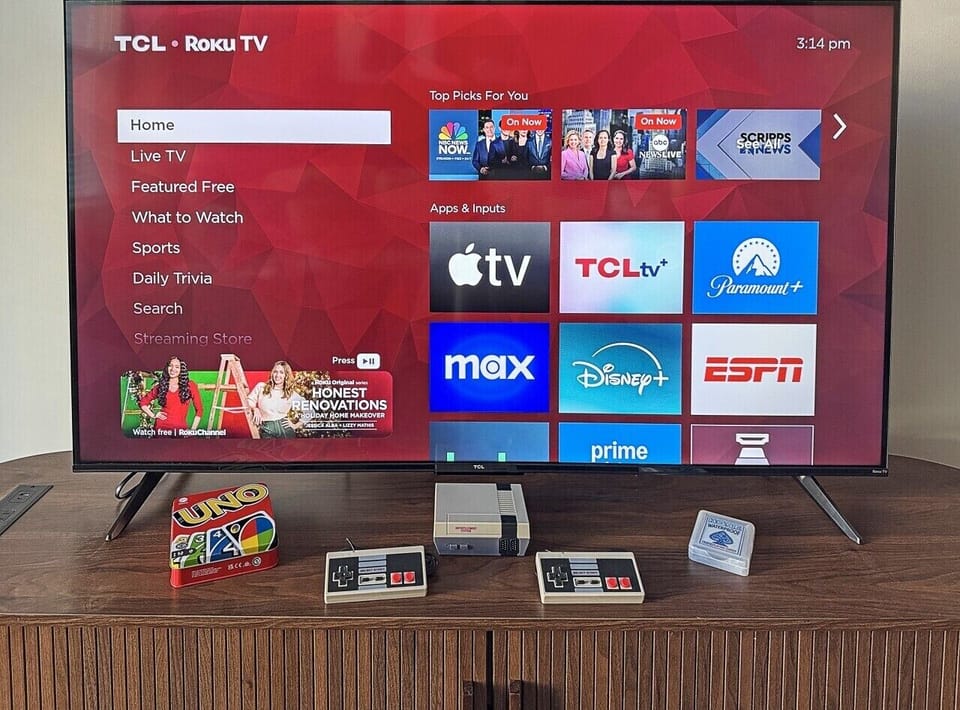 Kick back and enjoy a fun-filled evening indoors! Stream movies with included services on our smart TV or challenge your family and friends to a retro video game tournament!