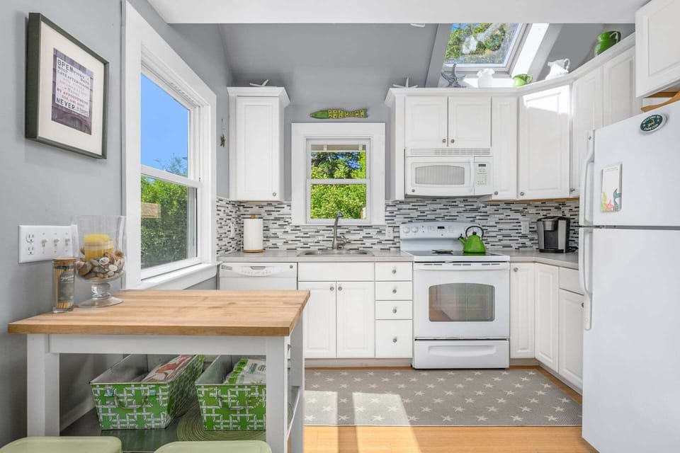 Fully equipped kitchen with all the essentials needed to prepare meals during your stay.