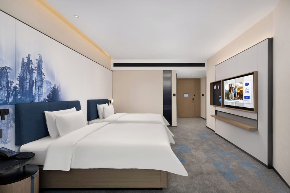Luxury Twin Room, Hill View | Down comforters, memory foam beds, minibar (free items), desk