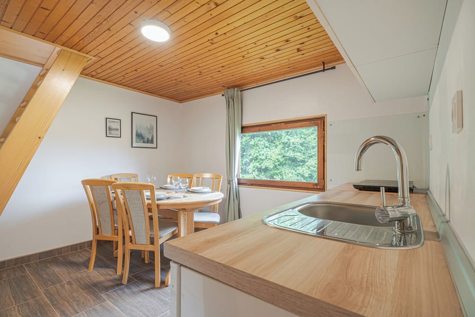 Family House, Multiple Bedrooms, Mountainside (Hideaway Lodge Trtinka) | Private kitchen | Fridge, microwave, oven, stovetop