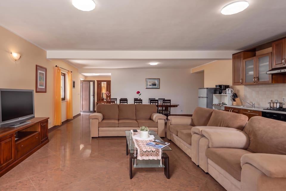Family House, 4 Bedrooms, Fireplace (Pool House Suzi in Heart of Istria) | Living room
