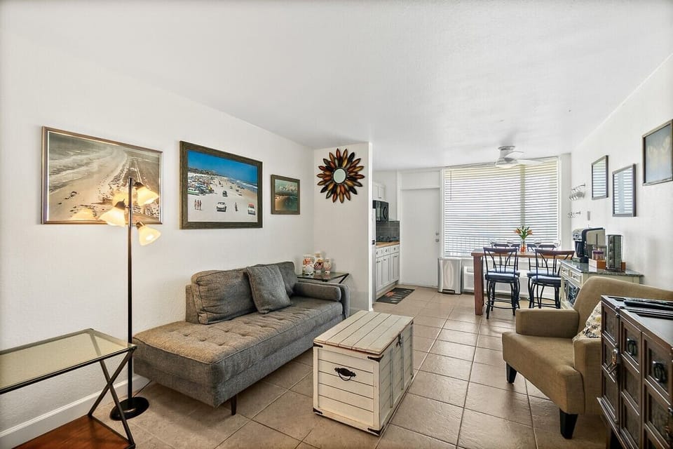 Comfortable living area with dining space nearby for easy meals and downtime.
