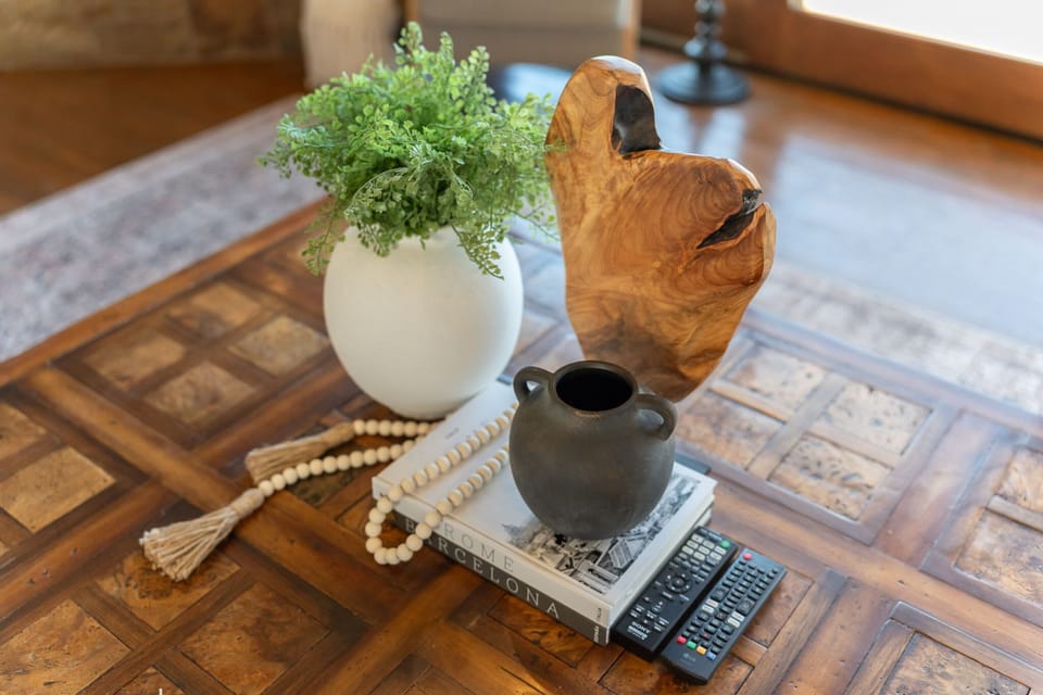 From handcrafted furnishings to carefully selected décor, every detail was chosen to create a warm and inviting atmosphere throughout the Tuscan Villa.