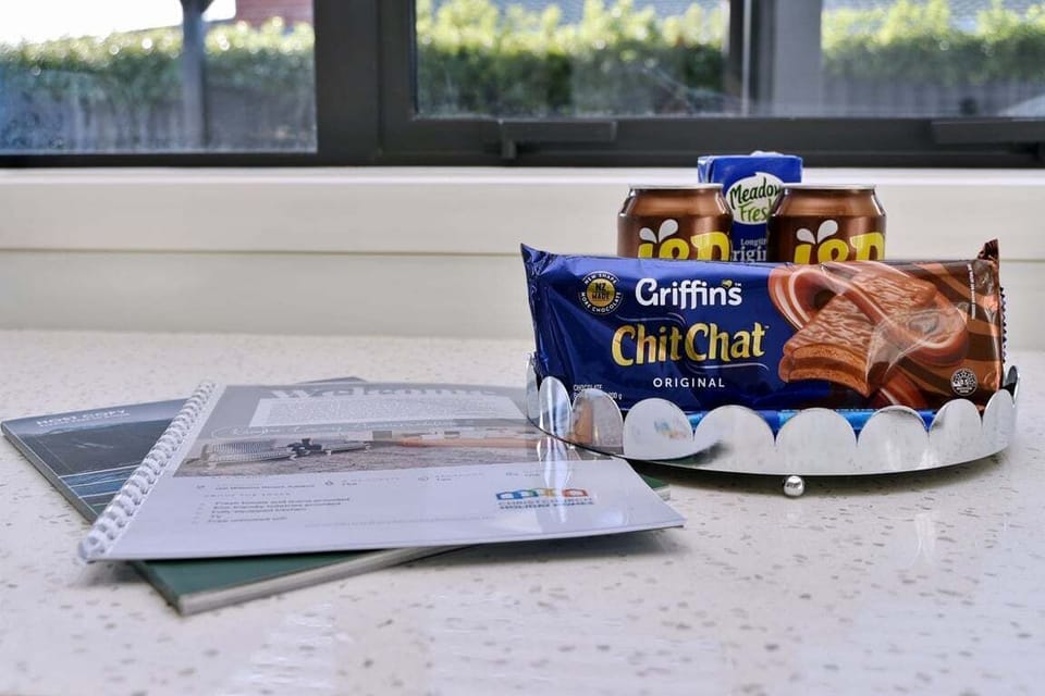 Arrive to biscuits on the bench, the supermarket run can wait till tomorrow.
