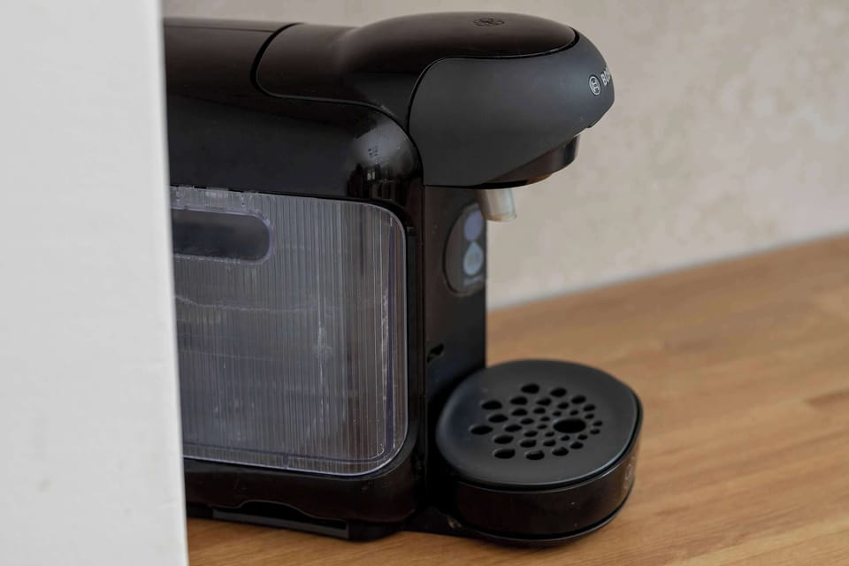 Coffee station ready to help you start the day with your favorite brew.