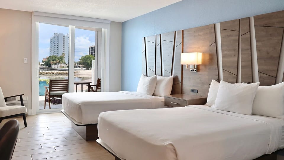 Wake up to water views from your private balcony.
