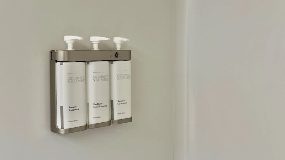 Refresh with spa-like dispensers and easy in-shower convenience.