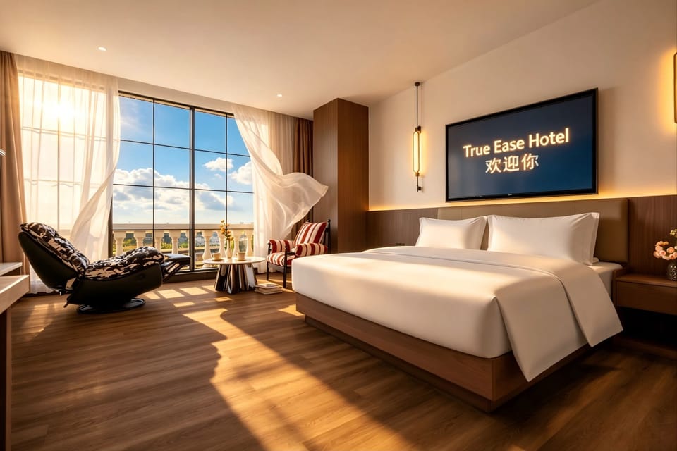 Executive Double Room | Minibar (free items), desk, laptop workspace, WiFi (free)