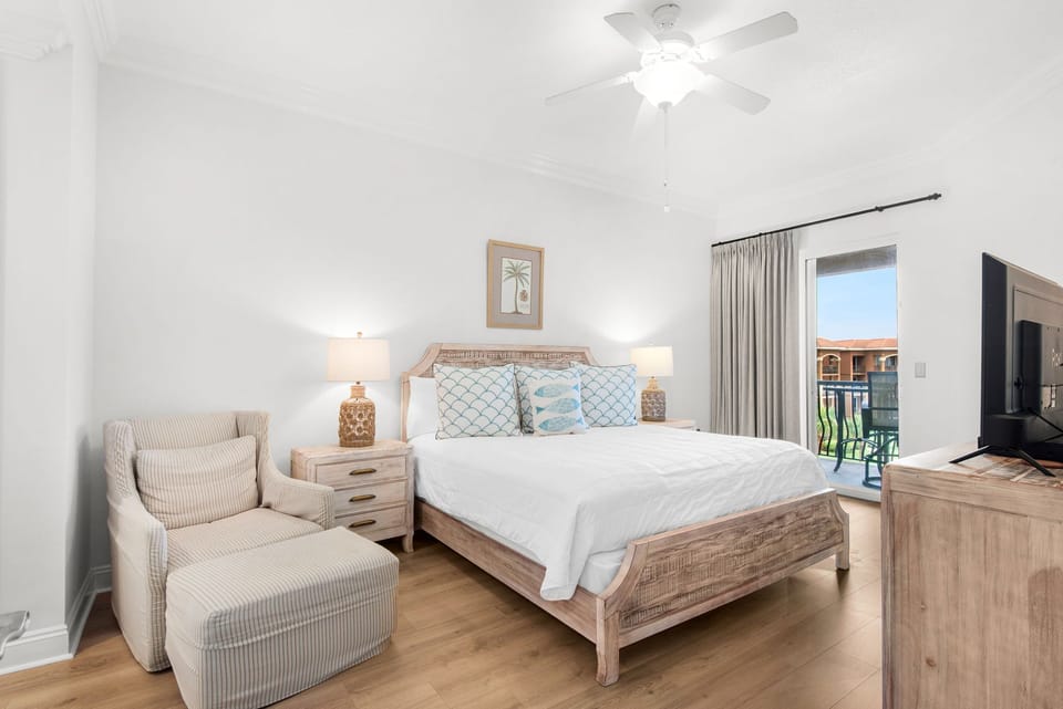 Drift into relaxation in this bright, airy Primary bedroom.