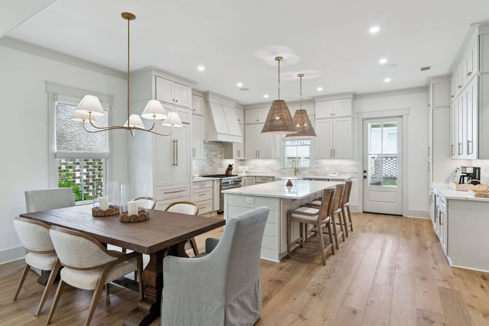 Step into your dream kitchen and dining space—bright, airy, and designed for gathering. Picture yourself cooking at the sleek island, sharing meals at the elegant table, or sipping morning coffee in this beautifully lit retreat.