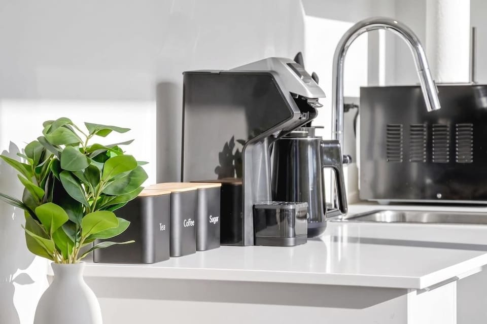 Convenient kitchenette equipped with dining essentials.