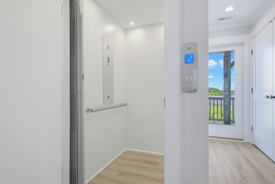 Elevator accessing all floors making bringing in luggage and groceries a breeze.