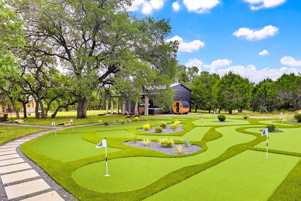 Friendly competition starts here. Your own multi-hole putting green, right in the backyard.