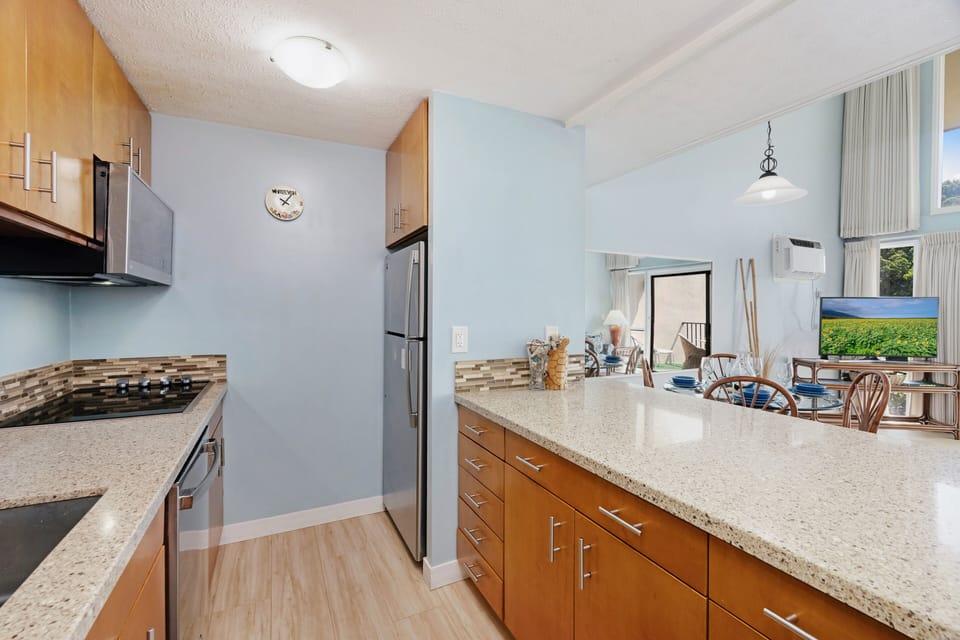 Well-appointed kitchen.