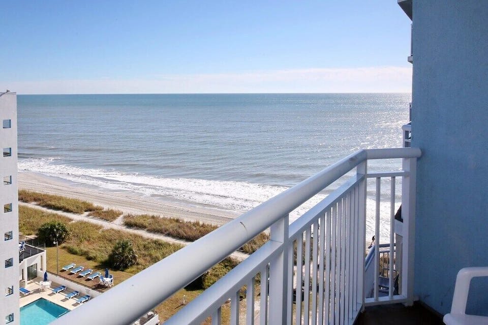 Enjoy the Sights and Sounds of the Sun and Sounds from your Private 9th Floor Balcony