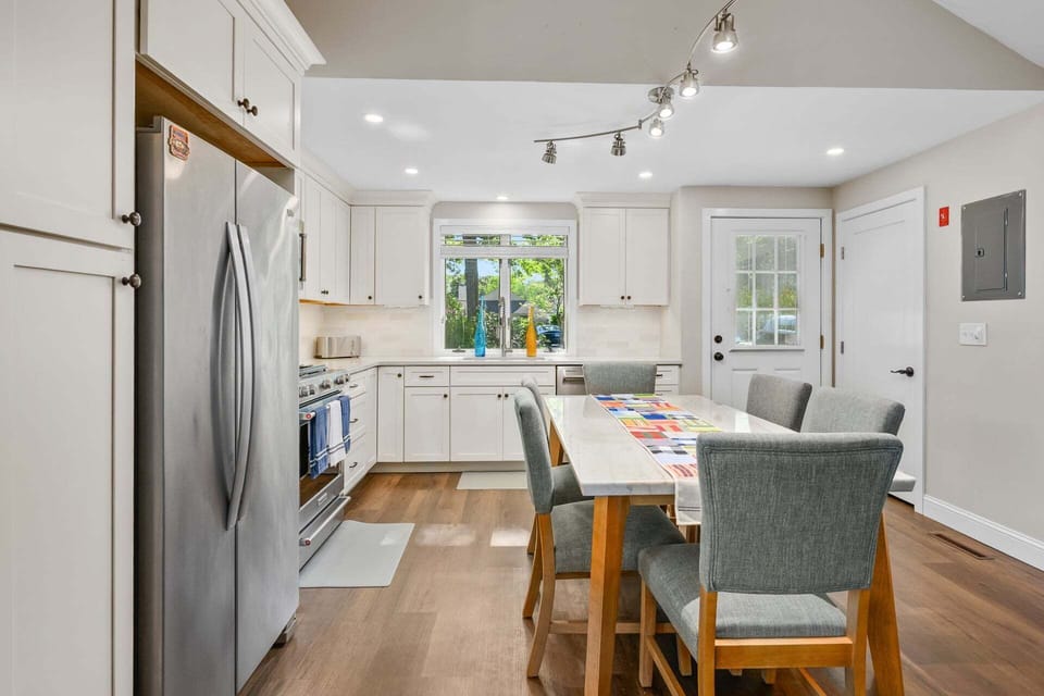 Kitchen featuring stainless steel appliances and a practical layout designed for easy meal preparation.